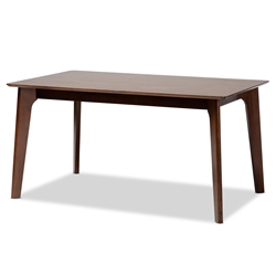 Baxton Studio Seneca Modern and Contemporary Dark Brown Finished Wood 59-Inch Dining Table